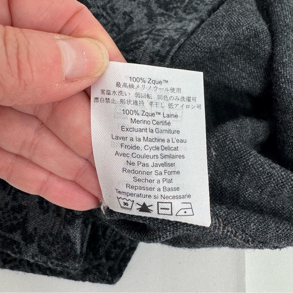 IBEX Black Gray Lightweight Zque Merino Wool Washable Mini Skirt S - Picture 9 of 9